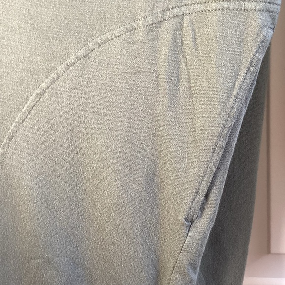 Athleta paranayama Restore Wrap Open Front Loungewear Textured Green Cardigan L - Picture 4 of 8